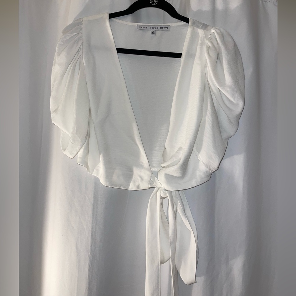 Puff Sleeve Wrap Top